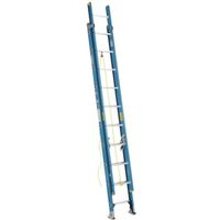 Werner D6020-2 Extension Ladder, 19 Ft H Reach, 250 Lb, Fiberglass Type 1
