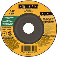 DEWALT DW4528 Grinding Wheel, 4-1/2 in Dia, 1/8 in Thick, 24 Grit, Coarse, Silicone Carbide