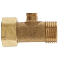 Plumb Pak PP2039LF Tee Adapter, 1/2" FIP x 1/2" MIP x 1/4" Tube, Brass, Rough Brass
