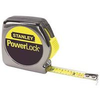 STANLEY 33-212 Powerlock Tape, 12 ft L Blade, 1/2 in W Blade, Steel Blade, Metal Case