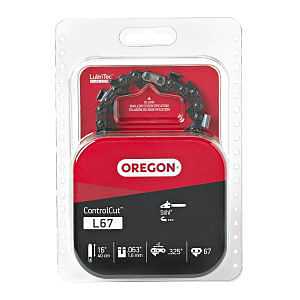 Oregon L67 Chainsaw Chain, 16 in L Bar, 0.63 Gauge, 0.325 in Pitch, 67-Link