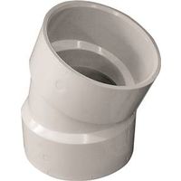 Canplas 3" PVC Pipe Elbow, 22.5° Angle, Hub, White (Model 192553)