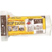 Warp's 2JC-912 Clear Plastic Drop Cloth, 2 Mil Thick, 12 ft L x 9 ft W