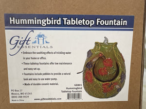 Hummingbird Fountain Ceramic