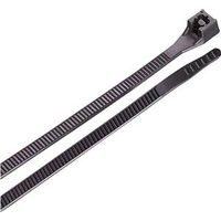 Gardner Bender 46-315UVB Cable Tie, Double-Lock, 6/6 Nylon, Black, 14 in L, 100/PK