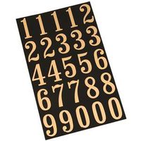 3" BLK/GLD Number Set