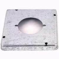 Raco 878 Receptacle, 4-11/16 in Square, 1-Gang, Steel, Silver, Galvanized