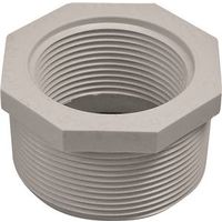 Genova 300 Series Reducing Bushing, 2" x 1-1/2", MIP x FIP, White, SCH 40