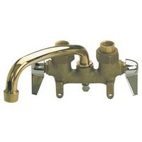 B&K 2-Handle Brass Laundry Faucet, Chrome Plated, Clamp Mounting (Model 125-001)