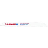 Lenox Reciprocating Saw Blade, 1" W x 9" L, 6 TPI, Bi-Metal Cutting Edge