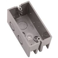 Carlon B112HB Handy Box, 1-Gang, 6 Knockout, Plastic, Gray, Screw Mounting