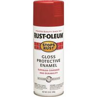 Rust-Oleum 7763830 Rust Preventative Spray Paint, Gloss, Carnival Red, 12 oz Can