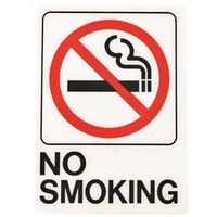 SIGN NO SMOKING 5X7IN PLA