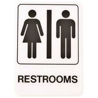 5x7 Restrooms Sign