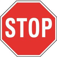 SIGN STOP HIGHWAY 18X18IN