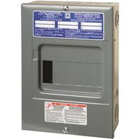 Square D Homeline HOM612L100SCP Load Center, 100 A, 6-Space, 12-Circuit, Main Lug, NEMA 1 Enclosure, Plug, Gray