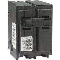 Square D Homeline HOM215CP Mini Circuit Breaker, 15 A, 2-Pole, 120/240 V, Fixed Trip, Black