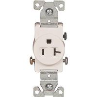 Eaton Wiring Devices 1877W-BOX Single Receptacle, Flush Mount, 125V, 20A, NEMA 5-20R