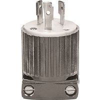 Eaton Cooper Wiring L620P Electrical Plug, 2-Pole, 20A, 250V, NEMA L6-20, Black/White