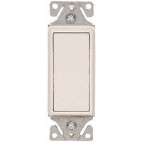 Eaton Wiring Devices 7503W-BOX Rocker Switch, 15A, 120/277V, 3-Way, Push Wire Terminal