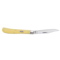 Case 00031 Pocket Knife, 3-1/4 in L Blade, Vanadium Steel, Yellow Handle