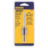Irwin 373004 Mandrel Hole Saw Arbor, 1/2 in Shank, 1-1/4-6 in Hex Shank