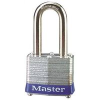 Master Lock Laminated Padlock, 9/32" Dia Shackle, 1-1/2" H Steel Body and Shackle