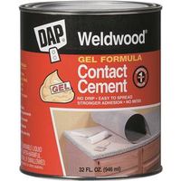 DAP Contact Cement Gel, Strong Solvent, Tan, 1 Quart Can