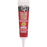 DAP Adhesive Sealant, White, 24-Hour Cure, -20 to 180°F, 5.5 oz Tube