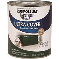 Rust-Oleum 1938502 Enamel Paint, Water Gloss, Hunter Green, 1 Qt Can, 120 Sq-Ft Coverage Area