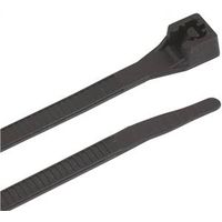 Gardner Bender 46-104UVB Cable Tie, 4 in L, Nylon, Black, 13/16 in Max Bundle Dia, 100/PK
