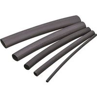 Gardner Bender HST-375 Heat Shrink Tubing, 3/8 to 3/16 in Dia, 4 in L, Polyolefin, Black