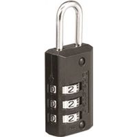 Master Lock Padlock, 3/16" Dia Steel Shackle, 7/8" H, Zinc Body, 1-3/16" W (Model 647D)