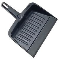 Rubbermaid 200500CHAR Charcoal HD Dust Pan, 12.2 in L, 8.2 in W, Polypropylene, Charcoal