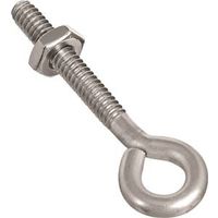 National Hardware N221-564 Eye Bolt, #10-24 Thread, 1-1/4 in L, 0.28 in ID Dia Eye, 1.41 in L Shank
