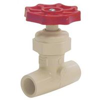 B&K Stop Valve, 1/2" Connection, Solvent Weld, 100 PSI Pressure, CPVC Body (105-223)