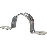 Halex 26166 Conduit Strap, 2 in, 1 in L, Steel, Galvanized, 2 EMT, 2 Hole