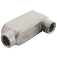 Halex 58605 Conduit Body, 1/2" Hub, 4-1/4" OAL, Threaded, Aluminum Oval Thread Body