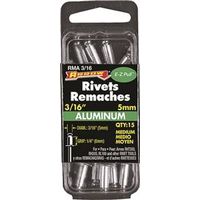 Arrow RMA3/16 Pop Rivet, Medium, 1/4 in Grip, 1/4 in L, Aluminum, 15/PK