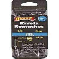 100 Pack 1/8" Steel Rivets