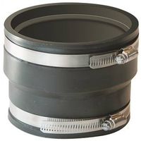 Fernco Flexible Coupling, 4" x 4", 3.94" L, PVC, Black, 4.3 psi Pressure (P1070-44)