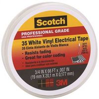 3/4" x 66' White Electrical Tape