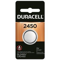 Duracell DL2450BPK 3V Lithium Manganese Dioxide Battery, 600 mAh, CR2450