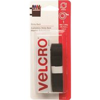 VELCRO Brand Fastener, 3/4" W x 18" L, Nylon, Black, Rubber Adhesive