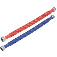 Ez-Flo WaterFlex Series 0 Corrugated Flexible Water Heater Connector, 3/4" FIP, 24" L, Stainless Steel