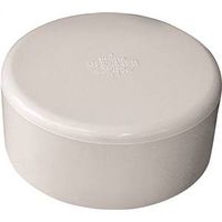 Canplas 4" PVC Pipe Cap, Hub, White (Model: 193084S)