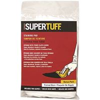 Trimaco SuperTuff 10101 Staining Pad with Gloves, 4-3/4 in L, 3-3/4 in W Foam Sponge Stain Pad