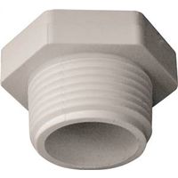 IPEX 1" PVC Pipe Plug, MPT, White, Schedule 40 (435624)