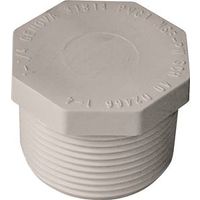 IPEX 1-1/4" PVC Pipe Plug, MPT, White, Schedule 40 (435625)