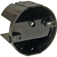 Raco 7120 Ceiling Box, 4 in W, 1-1/2 in D, 4 in H, Polycarbonate, Black